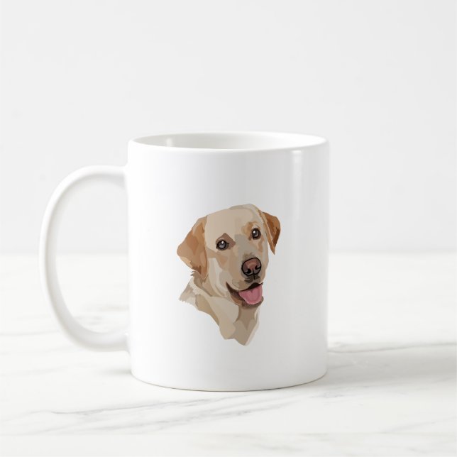 Abstrakt Labrador Art Kaffemugg (Vänster)