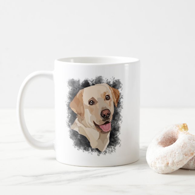 Abstrakt Labrador Art Kaffemugg (Med munk)
