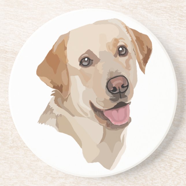 Abstrakt Labrador Art Underlägg (Framsidan)
