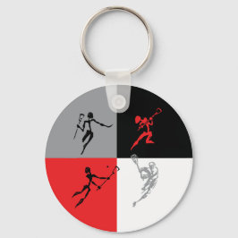 Abstrakt Lacrosse Nyckelring
