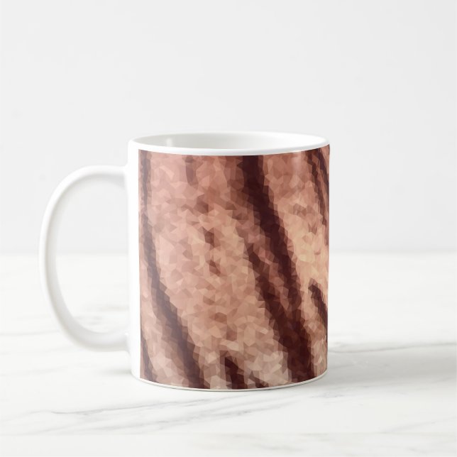 Abstrakt låg djurrtiger päls mönster. Natur Kaffemugg (Vänster)