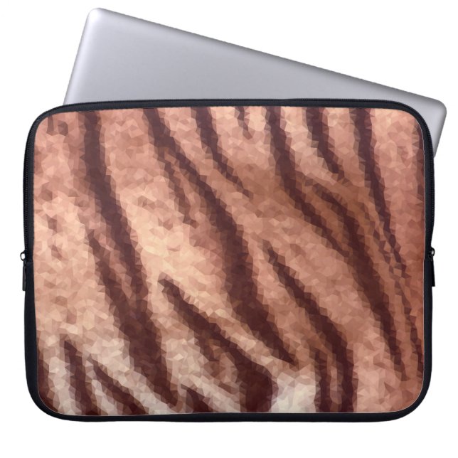 Abstrakt låg djurrtiger päls mönster. Natur Laptop Fodral (Framsidan)