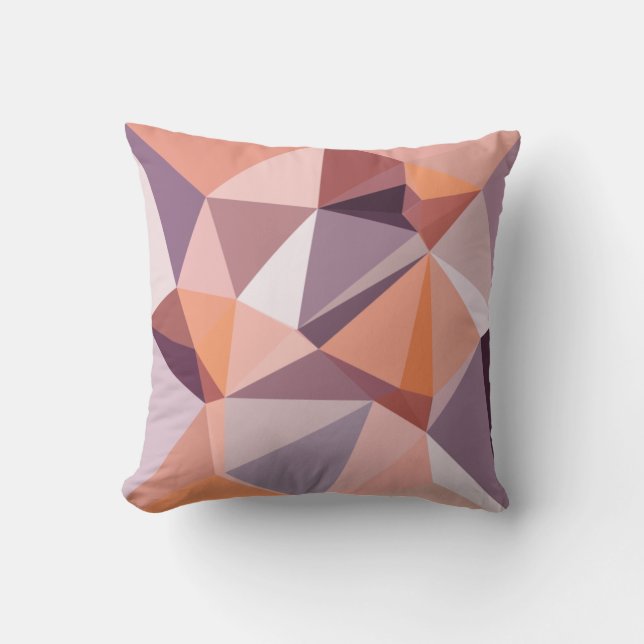 Abstrakt Låg Polygon Kudde (Framsida)