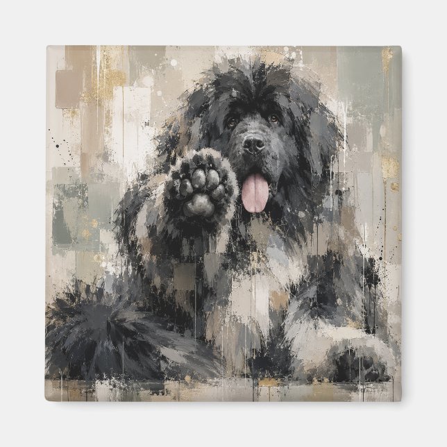 Abstrakt Landseer Magnet (Framsidan)