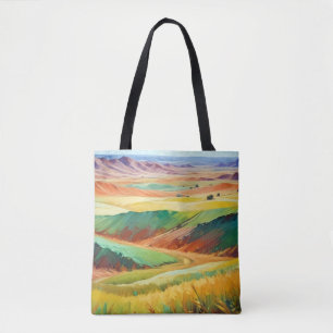 Abstrakt Landskapsdalen Meadow Nature Background Tygkasse