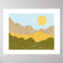 Abstrakt Landskapskollage Poster