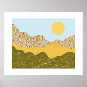 Abstrakt Landskapskollage Poster