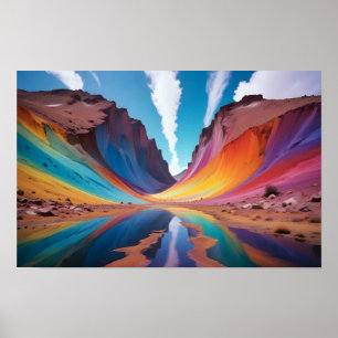 Abstrakt Landskapsskogens naturart Bakgrund Art Poster