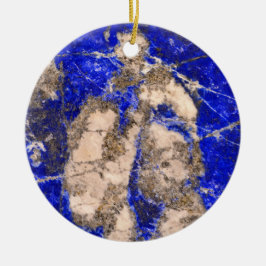 Abstrakt Lapis Lazuli Blue Granite Julgransprydnad Keramik