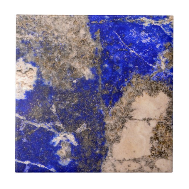 Abstrakt Lapis Lazuli Blue Granite Kakelplatta (Framsidan)
