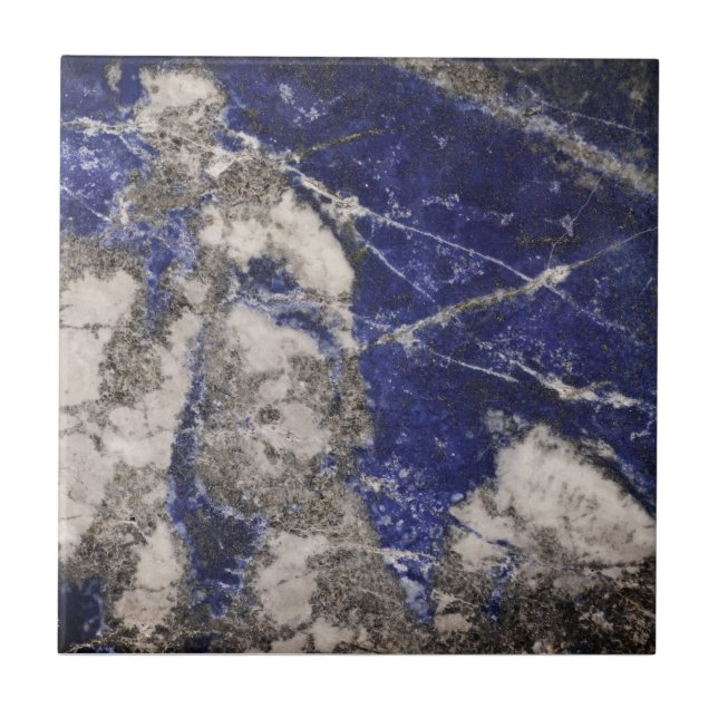 Abstrakt Lapis Lazuli Blue Granite Kakelplatta (Framsidan)