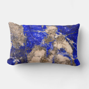 Abstrakt Lapis Lazuli Blue Granite Lumbarkudde