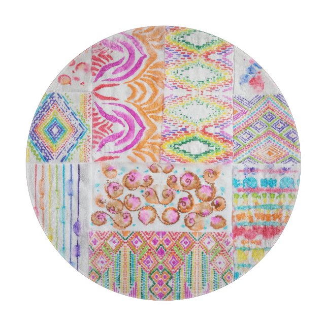 Abstrakt lappverk, vattenfärgsfärgsfärgen slips mö (Framsidan)