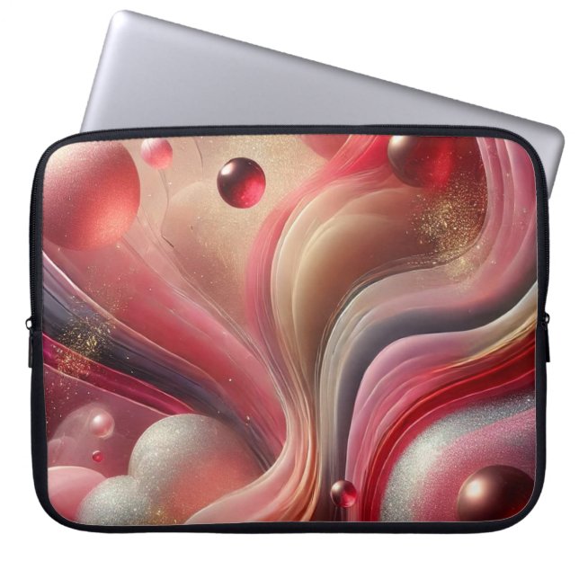Abstrakt Laptop sleeve med konstnärlig design (Framsidan)