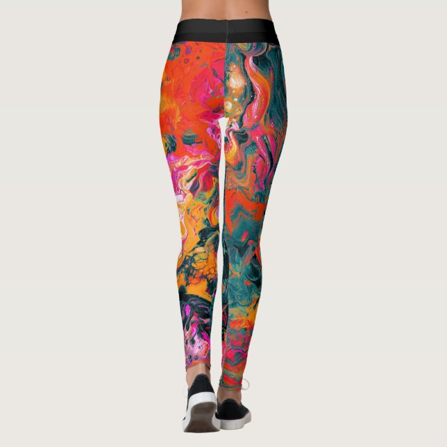 Abstrakt Lava Leggings (Baksida)