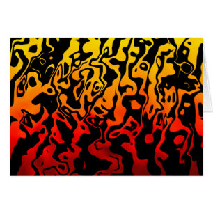 Abstrakt Lava Swirl Hälsningskort