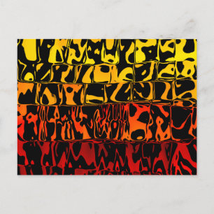 Abstrakt Lava Swirl-kvadrat Vykort