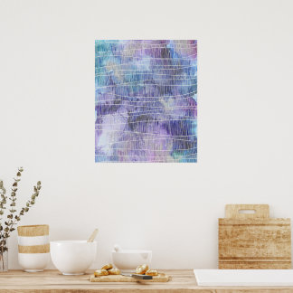 Abstrakt Lavendel Alkoholtinta med Fina Linjer Poster