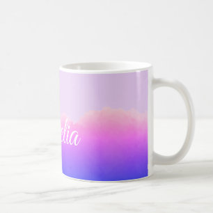 Abstrakt lavendel vattenfärg mönster kaffekopp