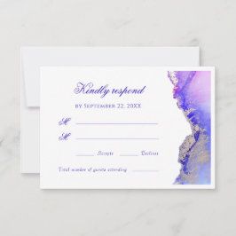 Abstrakt Lavender Bläck Tvätta Bröllop OSA Card