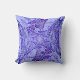 Abstrakt Lavender Lila Snowflake Fractal Pillow Kudde