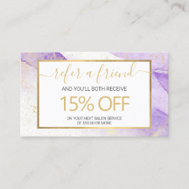 Abstrakt Lavender Watercolor Reference Visitkort