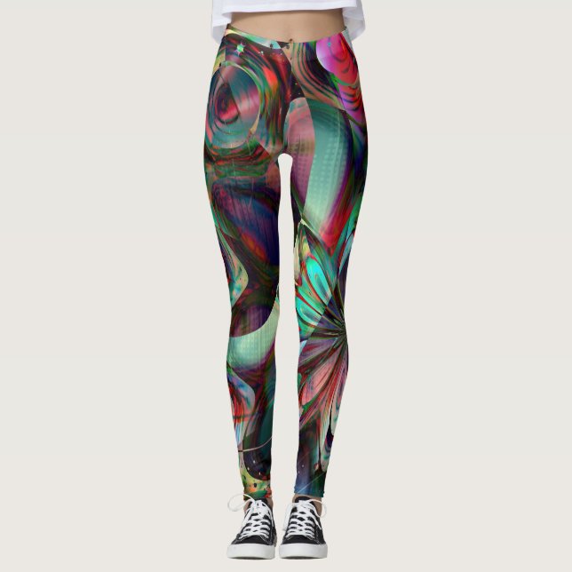 abstrakt leggings (Framsida)