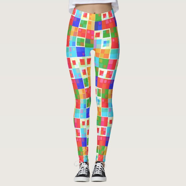 abstrakt leggings (Framsida)