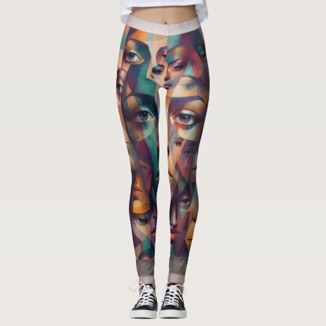 Abstrakt Leggings (Framsida)