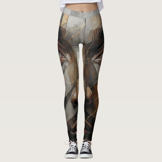 Abstrakt Leggings (Framsida)