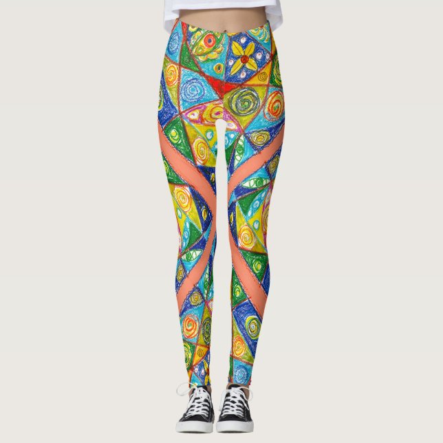 Abstrakt Leggings (Framsida)