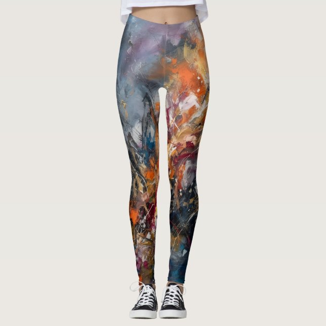 Abstrakt Leggings (Framsida)