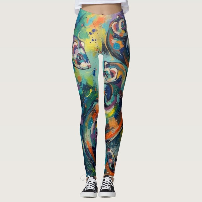 Abstrakt  leggings (Framsida)