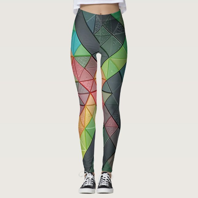 Abstrakt Leggings (Framsida)
