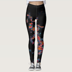 Abstrakt Leggings i Natt Rave Kärlek