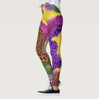 abstrakt leggins, leopardleggins leggings