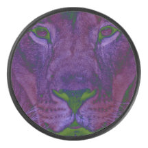 Abstrakt Lejon Hockey Puck