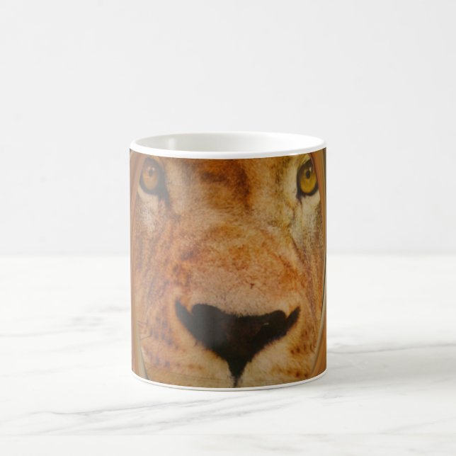 Abstrakt Lejon Safari Art-utskrift Kaffemugg (Center)