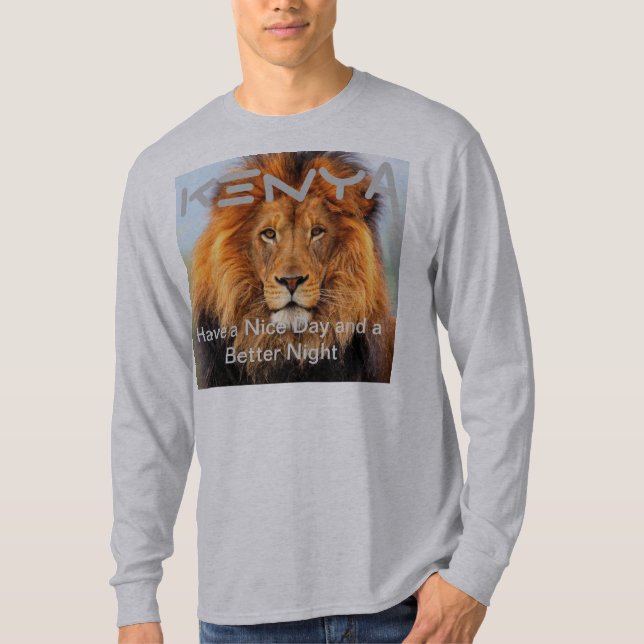 Abstrakt Lejon Safari Art-utskrift T-shirt (Framsida)