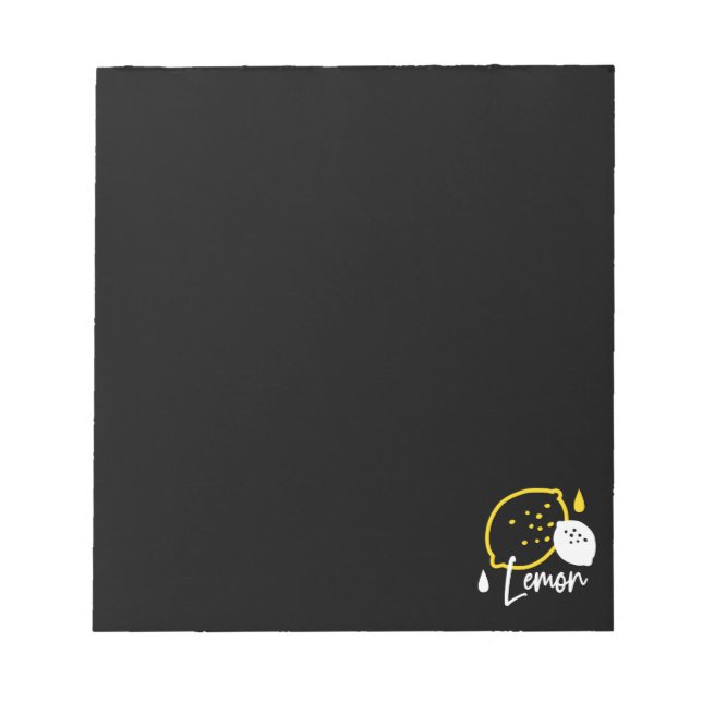 Abstrakt Lemon Illustration - Färsk citruskonst Anteckningsblock (Framsida)