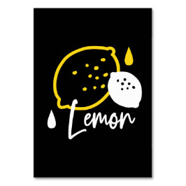Abstrakt Lemon Illustration - Färsk citruskonst Bordsnummer