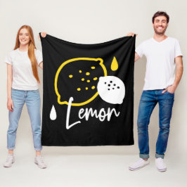 Abstrakt Lemon Illustration - Färsk citruskonst Fleecefilt