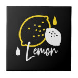 Abstrakt Lemon Illustration - Färsk citruskonst Kakelplatta<br><div class="desc">Med färsk och trendig kombineras den här abstrakten citronsilhuett med elegant konst med lekfull typografi. Ett underbart val för köksdäck,  kläder och tillbehör. #AbstractFruit #TrendySummer #FreshJuice #FreshLemon #FoodInspired</div>