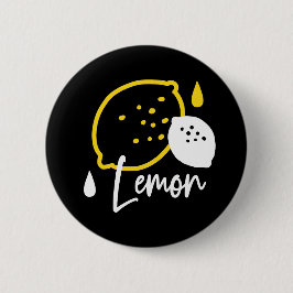 Abstrakt Lemon Illustration - Färsk citruskonst Knapp