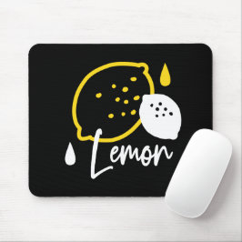 Abstrakt Lemon Illustration - Färsk citruskonst Musmatta