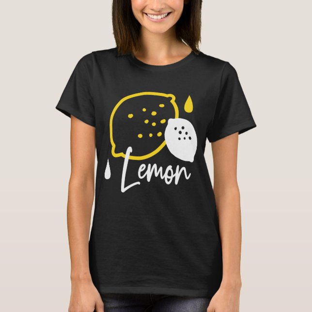Abstrakt Lemon Illustration - Färsk citruskonst T Shirt (Framsida)