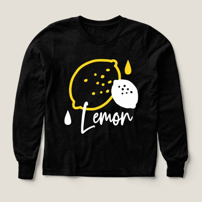 Abstrakt Lemon Illustration - Färsk citruskonst T Shirt (Design framsida)