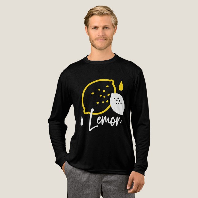 Abstrakt Lemon Illustration - Färsk citruskonst T Shirt (Hel framsida)