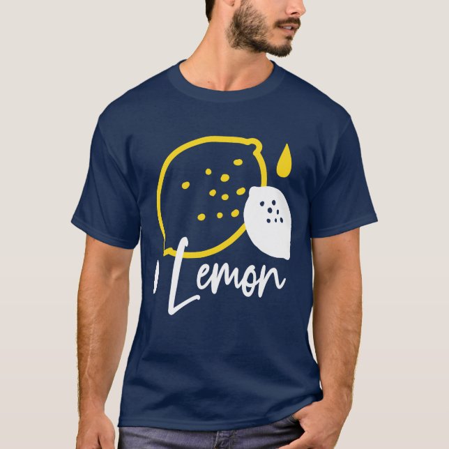 Abstrakt Lemon Illustration - Färsk citruskonst T Shirt (Framsida)