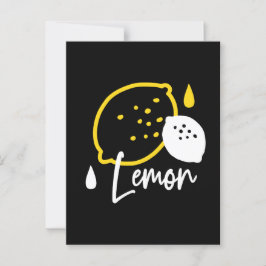 Abstrakt Lemon Illustration - Färsk citruskonst Vykort